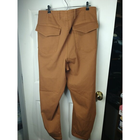 Ava & Viv Woman 30W Chino Flat Front Brown Casual Pants Travel Office Pocket - Picture 9 of 11